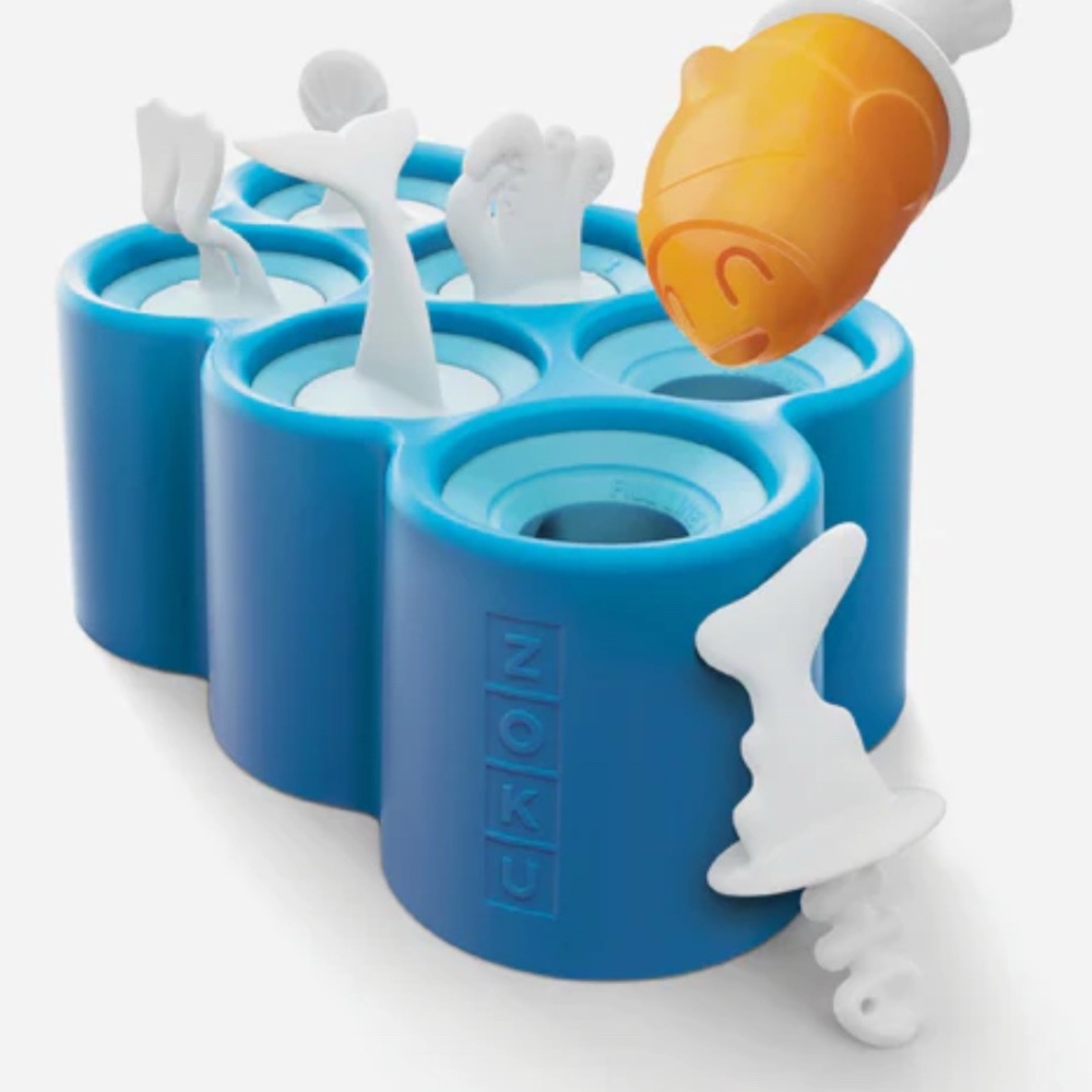 Zoku Fish Popsicle Molds - Orange, Purple, Yellow, Blue